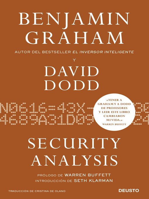 Title details for Security analysis by Benjamin Graham - Wait list